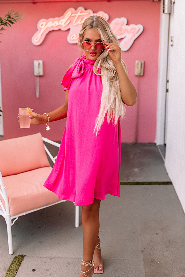 pink shift dress